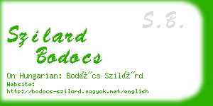 szilard bodocs business card